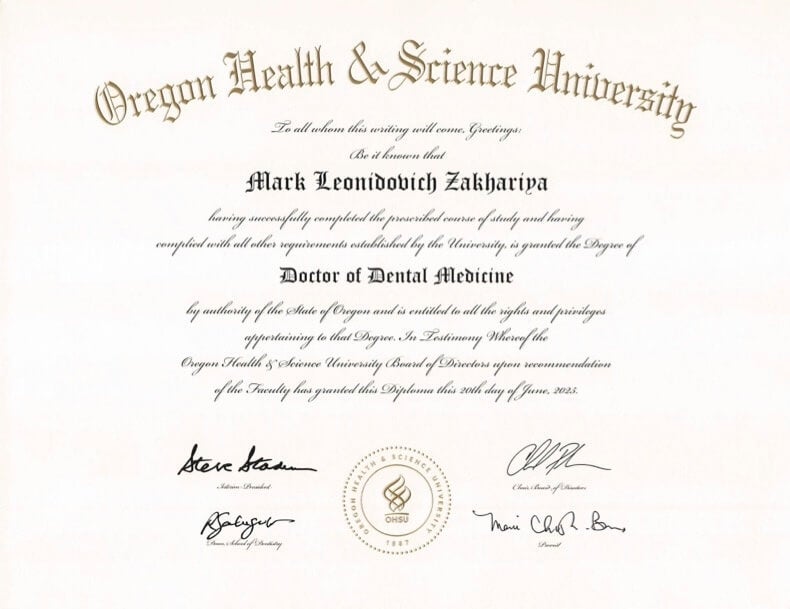 Dr. Mark Diploma